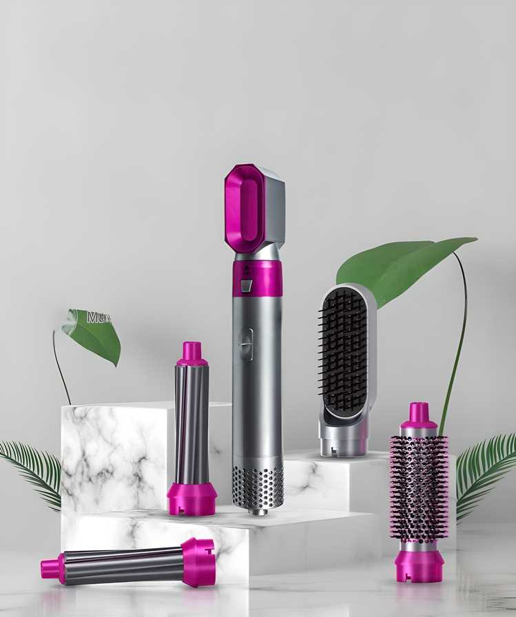 "5-in-1 Hair Styling Tool – Dry, Curl, Straighten & Volumize with One Device
