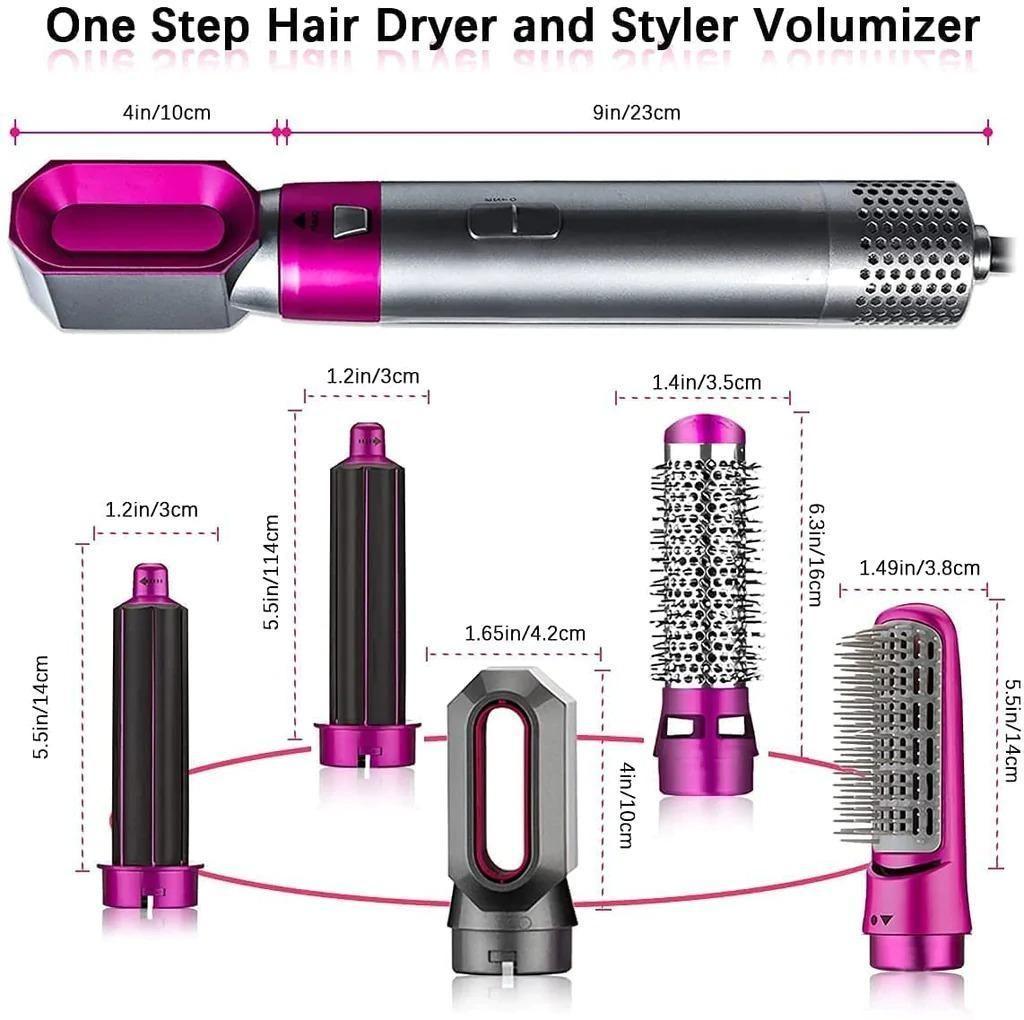 "5-in-1 Hair Styling Tool – Dry, Curl, Straighten & Volumize with One Device