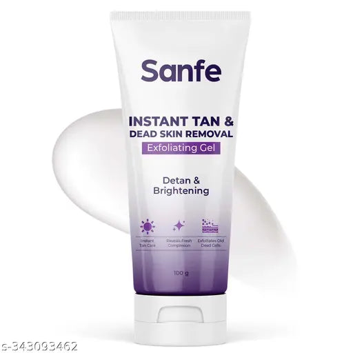Sanfe Instant Tan & Dead Skin Removal Exfoliating Gel Smooth & Bright Skin | 100g