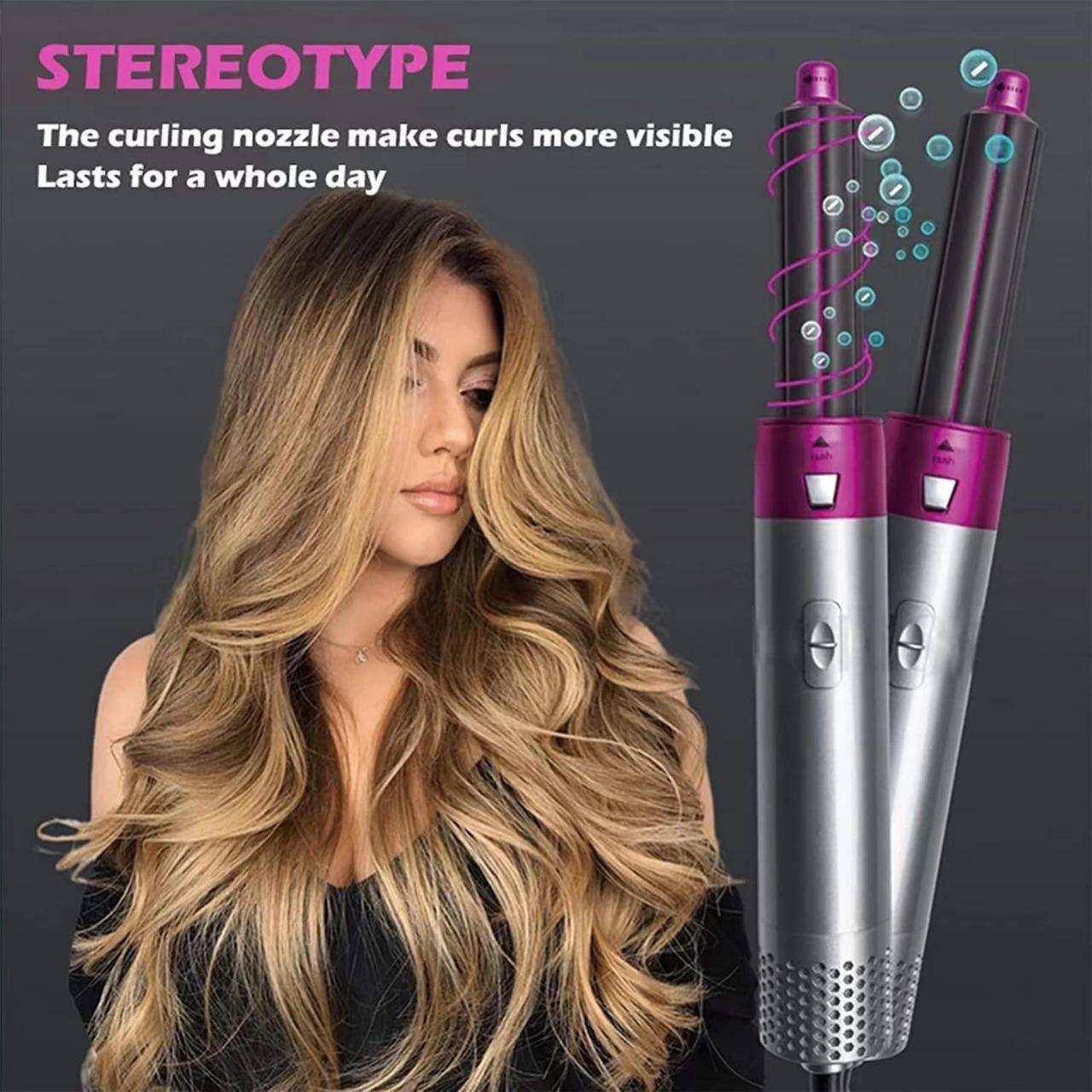 "5-in-1 Hair Styling Tool – Dry, Curl, Straighten & Volumize with One Device