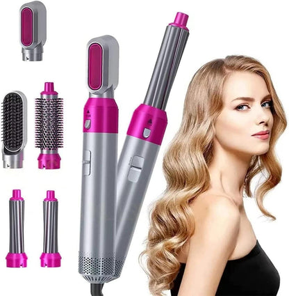 "5-in-1 Hair Styling Tool – Dry, Curl, Straighten & Volumize with One Device