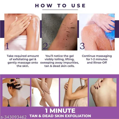 Sanfe Instant Tan & Dead Skin Removal Exfoliating Gel Smooth & Bright Skin | 100g